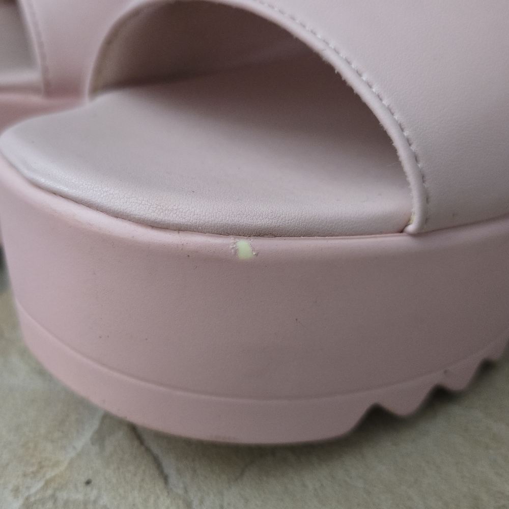 TOP Moda Pink Platform Slides with Chunky Sole - Picture 5 of 7
